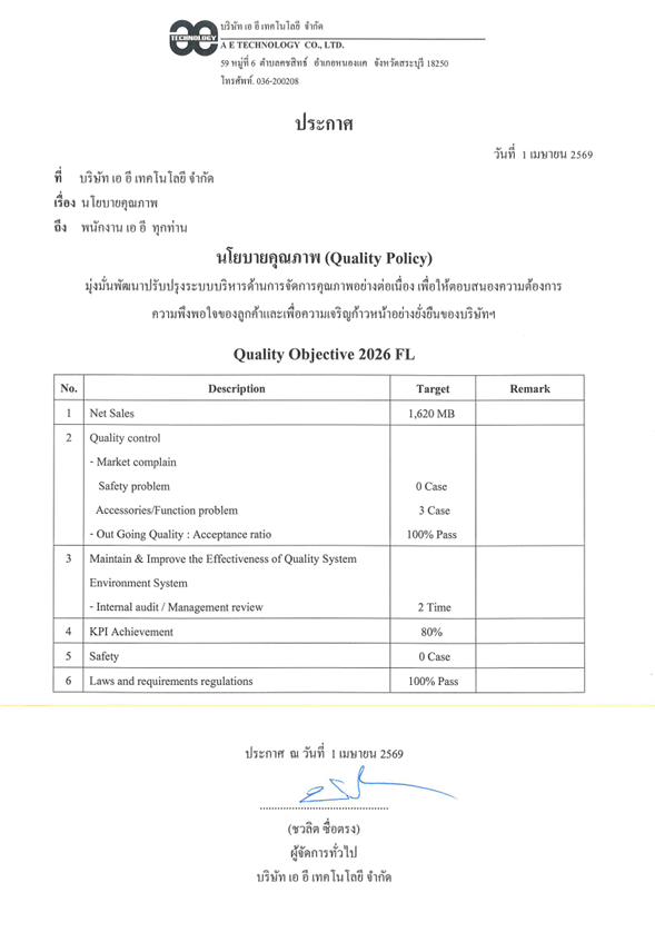 Environmental Quality Policy